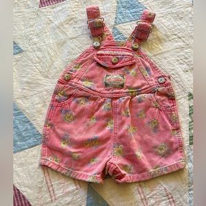 Vintage floral Arizona jeans toddler baby overall shorts